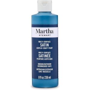 imageMartha Stewart Craft Paint Beach Glass 8 fl oz Premium Satin Finish Paint Perfect For Easy To Apply DIY Arts And Crafts 68686Wild Blueberry