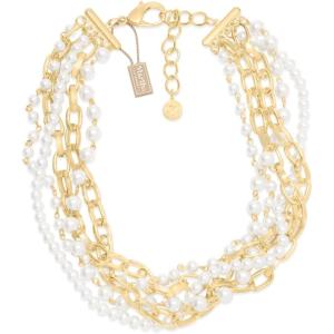 imageMartha Stewart Five Strand Pearl and Chain Twisted Necklace In Gold For Women