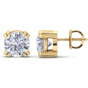 imageMartha Stewart Lab Grown Diamond Stud Earrings in 14 Karat Gold Lab Grown Diamond Earrings for Womenyellowgold