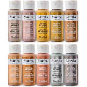 imageMartha Stewart MultiSurface Specialty 10 pc Paint Set Studio LightsMixed Metals