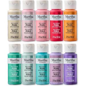 imageMartha Stewart MultiSurface Specialty 10 pc Paint Set Studio LightsPolished Pearl