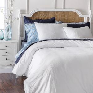 imageMartha Stewart Natalie King Size Duvet 3 Piece Set1 Duvet Cover 2 Pillow Shams Crinkle Velvet Texture Soft ampamp Royal Machine Wash 104quotx92quot with Button Closure ChampagneSolid White