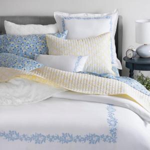 imageMartha Stewart Natalie King Size Duvet 3 Piece Set1 Duvet Cover 2 Pillow Shams Crinkle Velvet Texture Soft ampamp Royal Machine Wash 104quotx92quot with Button Closure ChampagneSoft Blue