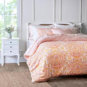 imageMartha Stewart Natalie King Size Duvet 3 Piece Set1 Duvet Cover 2 Pillow Shams Crinkle Velvet Texture Soft ampamp Royal Machine Wash 104quotx92quot with Button Closure ChampagneOrange