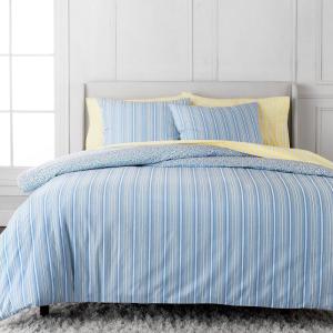 imageMartha Stewart Natalie King Size Duvet 3 Piece Set1 Duvet Cover 2 Pillow Shams Crinkle Velvet Texture Soft ampamp Royal Machine Wash 104quotx92quot with Button Closure ChampagneBlue  Yellow