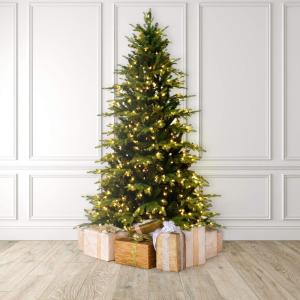 imageMartha Stewart Natural Pine  75 MU PreLit Artificial Christmas Tree Feet Multicolored LightsClear White Lights