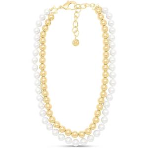 imageMartha Stewart Pearl and Gold Ball Necklace In Gold For Women