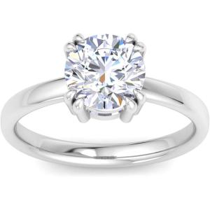 imageMartha Stewart Round Shape Lab Grown Diamond Solitaire Ring Diamond Engagement Ring in 14 Karat Gold For Womenwhitegold