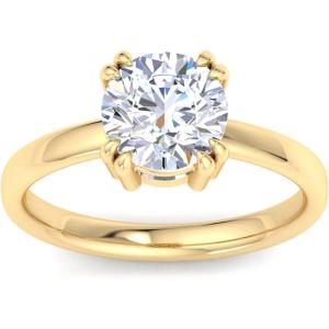 imageMartha Stewart Round Shape Lab Grown Diamond Solitaire Ring Diamond Engagement Ring in 14 Karat Gold For Womenyellowgold