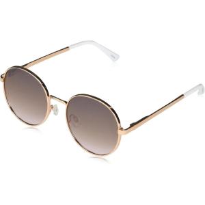 imageMartha Stewart Womens Ms141 Vintage Metal Uv400 Protective Round SunglassesTimeless Gifts for Her 50mmRose Gold and White