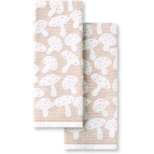 imageMartha Stewart Woodland Harvest Jacquard Leaves Kitchen Towel 2Pack Set 100 Cotton with Absorbent Honeycomb Texture Decorative Kitchen Towels Green 16quotX28quotBrown