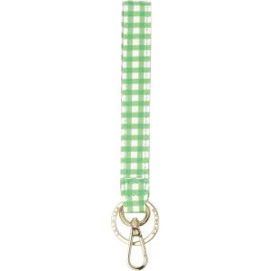 imageMartha Stewart Wristlet for Keychain and Keys Cute Floral Key Holder Bracelet Arcadian Green Gingham