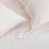 imageMartha Stewart  Queen Size Sheets Set Crisp amp Tailored Cooling Sheets with a Smooth Cotton Percale Lightweight Feel  Bed Sheets with Matching Pillowcases amp Fitted Sheet Francesca Stripe BeigeTicking Stripe Pink
