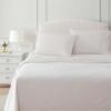 imageMartha Stewart  Queen Size Sheets Set Crisp amp Tailored Cooling Sheets with a Smooth Cotton Percale Lightweight Feel  Bed Sheets with Matching Pillowcases amp Fitted Sheet Francesca Stripe BeigePolka Dot Pink