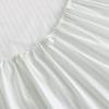 imageMartha Stewart  Queen Size Sheets Set Crisp amp Tailored Cooling Sheets with a Smooth Cotton Percale Lightweight Feel  Bed Sheets with Matching Pillowcases amp Fitted Sheet Francesca Stripe BeigeTicking Stripe Green