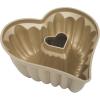 imageMartha Stewart Dunelle Decorative Fluted Cast Aluminum Bundt Cake Pan  12Cup Nonstick Tube Pan Champagne Gold BakewareChampagne Gold