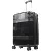imageMartha Stewart The Bedford 26 Inch Rolling Luggage Hardshell Suitcase with Spinner Wheels SilverBlack