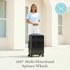 imageMartha Stewart The Bedford 26 Inch Rolling Luggage Hardshell Suitcase with Spinner Wheels SilverBlack