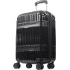 imageMartha Stewart The Bedford 26 Inch Rolling Luggage Hardshell Suitcase with Spinner Wheels SilverBlack