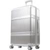 imageMartha Stewart The Bedford 26 Inch Rolling Luggage Hardshell Suitcase with Spinner Wheels SilverSilver