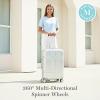 imageMartha Stewart The Bedford 26 Inch Rolling Luggage Hardshell Suitcase with Spinner Wheels SilverSilver