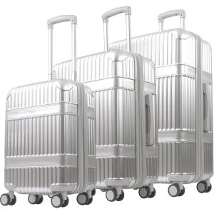 imageMartha Stewart The Bedford 26 Inch Rolling Luggage Hardshell Suitcase with Spinner Wheels SilverSilver