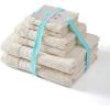 imageMartha Stewart  Bath Towels Soft amp Absorbent 100 Cotton Towels Plush 700 GSM 6Piece Bathroom Towel Set with Textured Dobby Weave Skyland Manor GreenSkyland Manor Beige