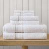 imageMartha Stewart  Bath Towels Soft amp Absorbent 100 Cotton Towels Plush 700 GSM 6Piece Bathroom Towel Set with Textured Dobby Weave Skyland Manor GreenSkyland Manor White
