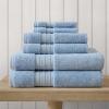 imageMartha Stewart  Bath Towels Soft amp Absorbent 100 Cotton Towels Plush 700 GSM 6Piece Bathroom Towel Set with Textured Dobby Weave Skyland Manor GreenSkyland Manor Blue