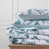 imageMartha Stewart  Queen Duvet Cover Set Smooth Sateen Front with Subtle Sheen amp Lightweight Cotton Percale Reverse 3 Piece Bed Set with Matching Pillowcases Sophia Stripe BlueVivian Floral Blue