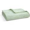 imageMartha Stewart  Queen Size Blanket UltraSoft Plush Fleece Throw Blanket with DoubleNeedle Stitching 350 GSM Medium Weight Bedding for Bed or Couch Bedford Solid YellowBedford Solid Green