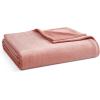 imageMartha Stewart  Queen Size Blanket UltraSoft Plush Fleece Throw Blanket with DoubleNeedle Stitching 350 GSM Medium Weight Bedding for Bed or Couch Bedford Solid YellowBedford Solid Pink