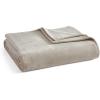 imageMartha Stewart  Queen Size Blanket UltraSoft Plush Fleece Throw Blanket with DoubleNeedle Stitching 350 GSM Medium Weight Bedding for Bed or Couch Bedford Solid YellowBedford Solid Grey
