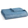imageMartha Stewart  Queen Size Blanket UltraSoft Plush Fleece Throw Blanket with DoubleNeedle Stitching 350 GSM Medium Weight Bedding for Bed or Couch Bedford Solid YellowBedford Solid Blue