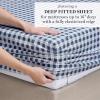 imageMartha Stewart  Queen Size Sheet Set Smooth amp Lightweight Bedding with Deep Pockets Fade amp Wrinkle Resistant Bed Sheets with Matching Pillowcases Ditsy Floral PinkTodd Checks Blue