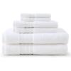 imageMartha Stewart  Bath Towels Soft amp Absorbent 100 Cotton Towels Plush 700 GSM 6Piece Bathroom Towel Set with Textured Dobby Weave Skyland Manor GreenSkyland Manor White