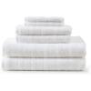 imageMartha Stewart  Bath Towels Soft amp Absorbent 100 Cotton Towels Solid 500 GSM 6Piece Bathroom Towel Set with Textured Weave Bedford Cottage GreenBedford Cottage White