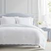 imageMartha Stewart  Queen Comforter Set Naturally Soft CottonRich Jacquard Bedding wMatching Pillowcases Textured 3 Piece Bed Set Garden Trellis WhiteSimple Scallop Pink