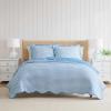 imageMartha Stewart  Queen Quilt Set 100 Soft amp Breathable Bedding with a Lightweight Feel for Year Round Comfort 3 Piece Bed Set with Matching Pillowcases Olivia Gingham BlueOlivia Gingham Blue