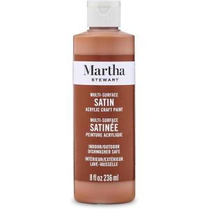 imageMartha Stewart Craft Paint Rock Candy 8 fl oz Premium Satin Finish Paint Perfect For Easy To Apply DIY Arts And Crafts 68700Chestnut Brown