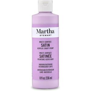 imageMartha Stewart Craft Paint Rock Candy 8 fl oz Premium Satin Finish Paint Perfect For Easy To Apply DIY Arts And Crafts 68700Hydrangea Purple