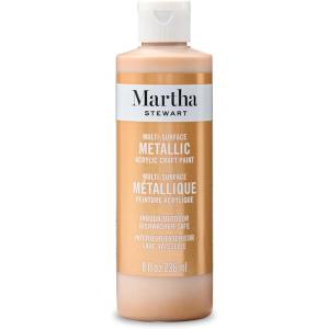 imageMartha Stewart Craft Paint Rock Candy 8 fl oz Premium Satin Finish Paint Perfect For Easy To Apply DIY Arts And Crafts 68700Rose Gold