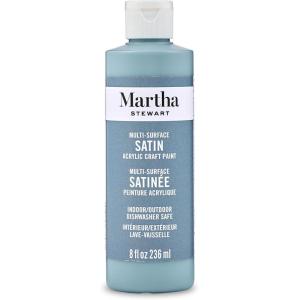 imageMartha Stewart Craft Paint Rock Candy 8 fl oz Premium Satin Finish Paint Perfect For Easy To Apply DIY Arts And Crafts 68700Slate Gray