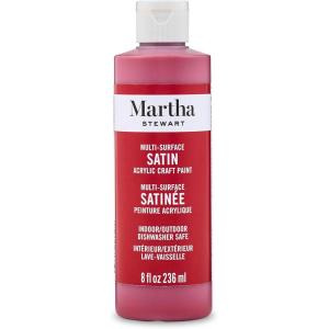 imageMartha Stewart Craft Paint Rock Candy 8 fl oz Premium Satin Finish Paint Perfect For Easy To Apply DIY Arts And Crafts 68700Tartan Red