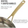 imageMartha Stewart Castelle Large 12 Stainless Steel Frying Pan Non Toxic Fry Pan SkilletStainless Steel W Gold Handle