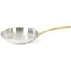 imageMartha Stewart Castelle Large 12 Stainless Steel Frying Pan Non Toxic Fry Pan SkilletStainless Steel W Gold Handle