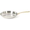 imageMartha Stewart Castelle Large 12 Stainless Steel Frying Pan Non Toxic Fry Pan SkilletStainless Steel W Gold Handle