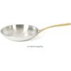 imageMartha Stewart Castelle Large 12 Stainless Steel Frying Pan Non Toxic Fry Pan SkilletStainless Steel W Gold Handle