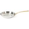 imageMartha Stewart Castelle Large 12 Stainless Steel Frying Pan Non Toxic Fry Pan SkilletStainless Steel W Gold Handle