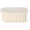 imageMartha Stewart Broadbrook 6 Piece Stoneware Meal Prep Container Set with Lids Rectangular Food Storage amp Bakewar Oven Refridgerator Microwave Dishwasher SafeCream Broadbrook  Rectangular